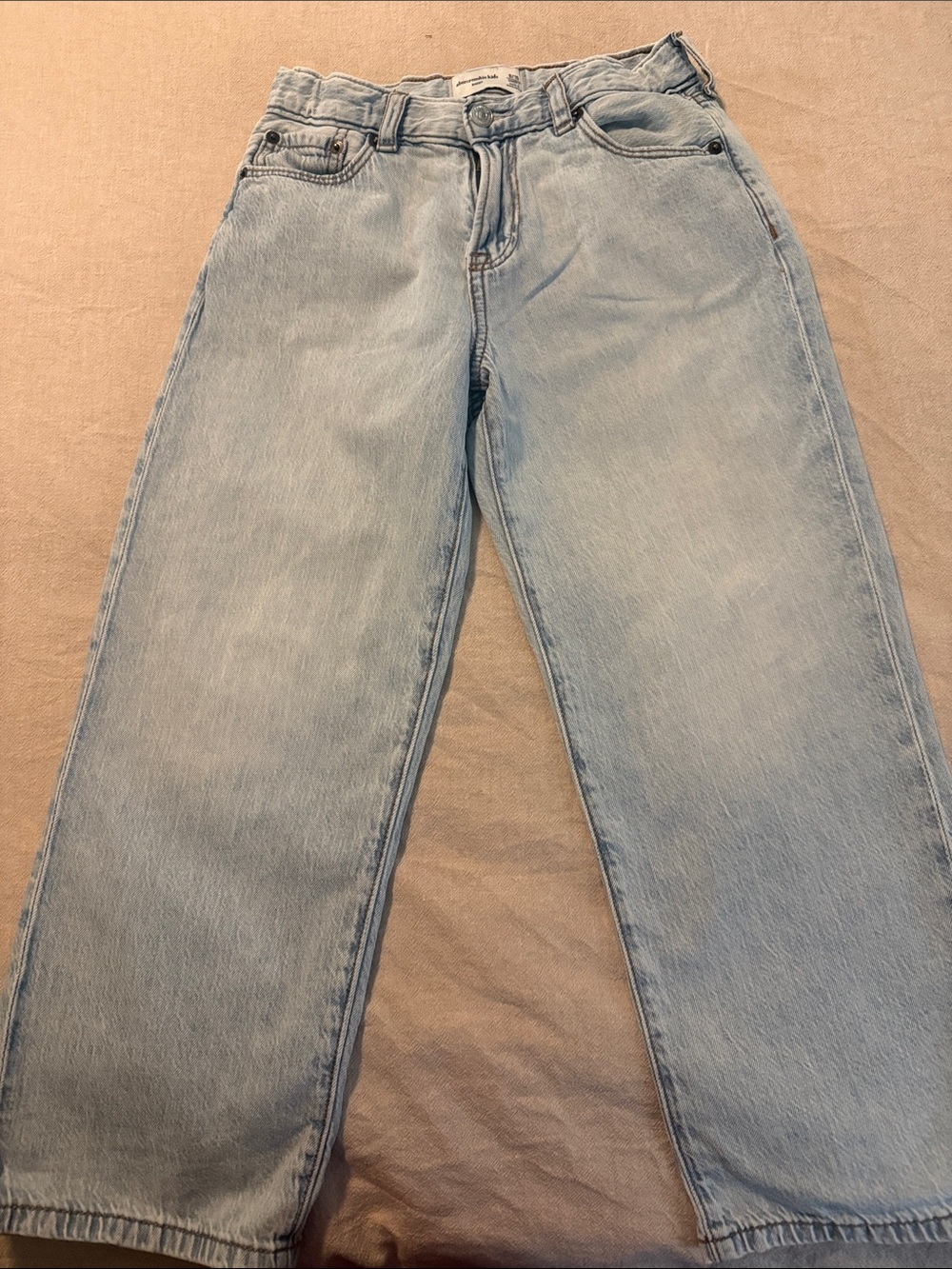 abercrombie kids light blue relaxed straight jeans